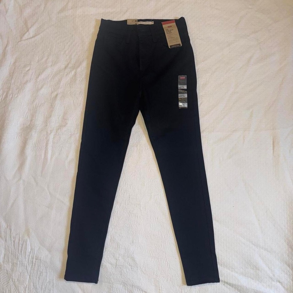Levis 720 High Rise Super Skinny Jeans Black 6 Short W28 L28 NWT